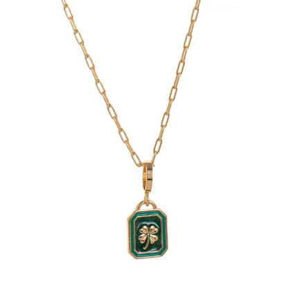 Clover Medallion Pendant Necklace