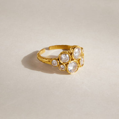 Bubble Cluster Bezel Ring