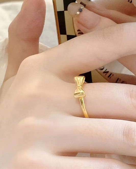 Golden Bow Knot Ring