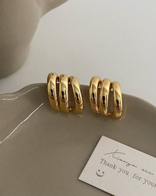 Luxe Trio Stud Earrings