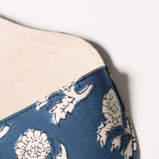 Handmade Cloth Eye Glass Pouches - Blue