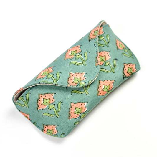 Handmade Cloth Eye Glass Pouches - Light Green