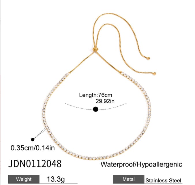 Stella Adjustable Bolo Tennis Necklace