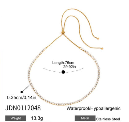 Stella Adjustable Bolo Tennis Necklace