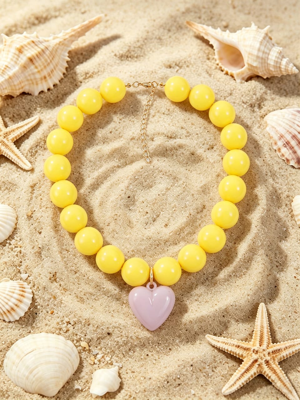 Sunshine Yellow Chunky Bead Necklace