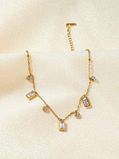 Gilded Baguette Constellation Necklace