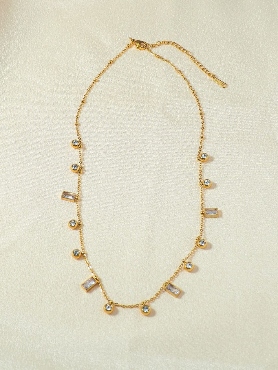 Gilded Baguette Constellation Necklace