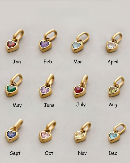 Stones Initials with Birthstone