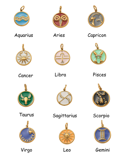 Initials with Zodiac Sign