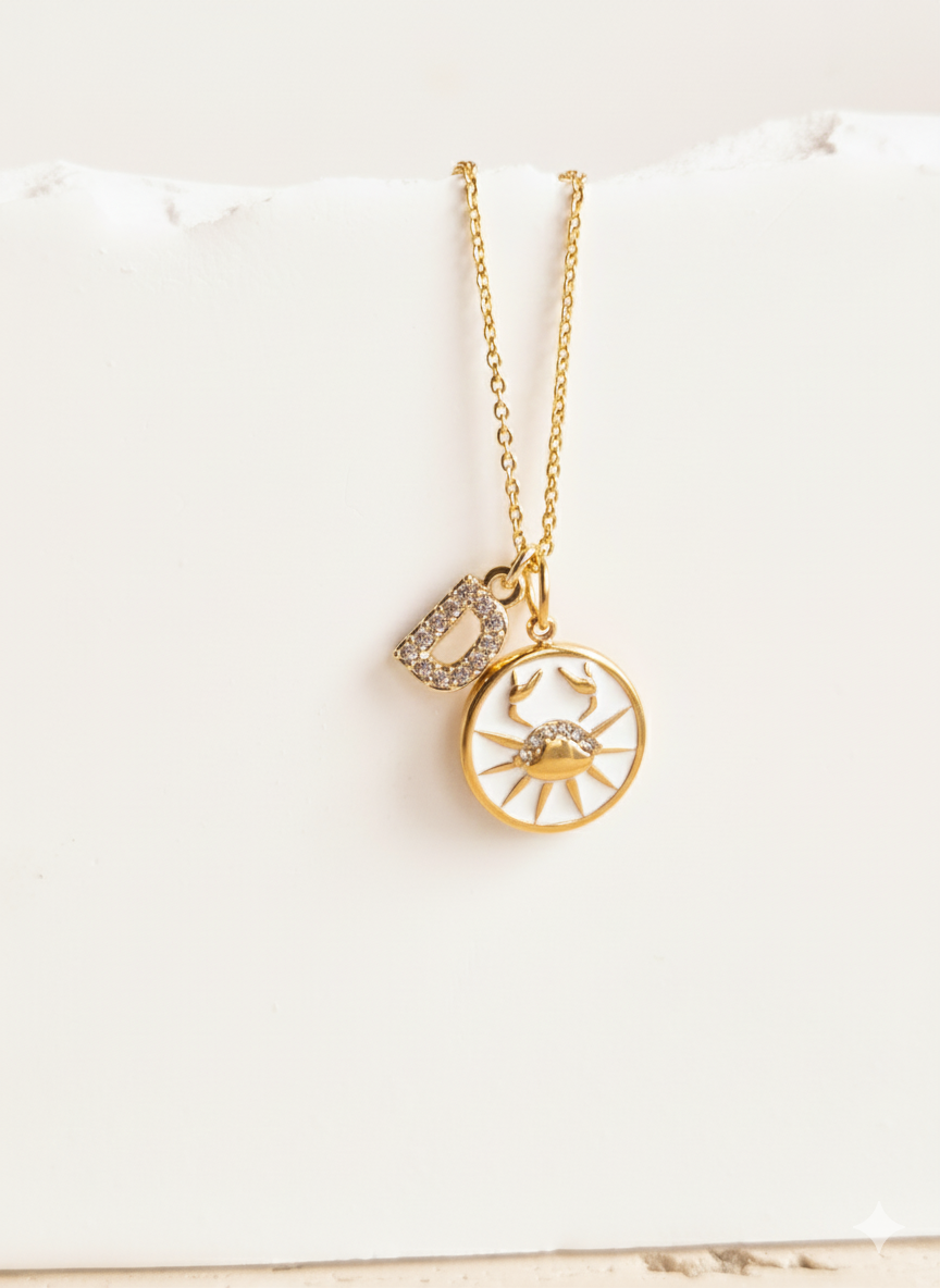 Initials with Zodiac Sign